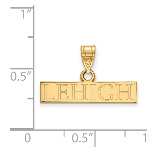 10k Gold LogoArt Lehigh University Small Bar Pendant