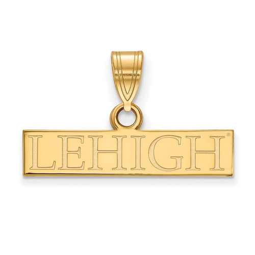 10k Gold LogoArt Lehigh University Small Bar Pendant