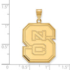 10k Gold LogoArt North Carolina State University N-C-S Extra Large Pendant