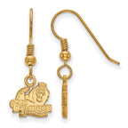Sterling Silver Gold-plated LogoArt Old Dominion University Extra Small Dangle Wire Earrings