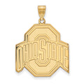 Sterling Silver Gold-plated LogoArt The Ohio State University Extra Large Pendant