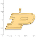 10k Gold LogoArt Purdue University Letter P Extra Large Pendant