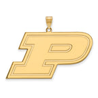 10k Gold LogoArt Purdue University Letter P Extra Large Pendant