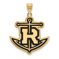 Sterling Silver Gold-plated LogoArt Rollins College Anchor Extra Large Enameled Pendant