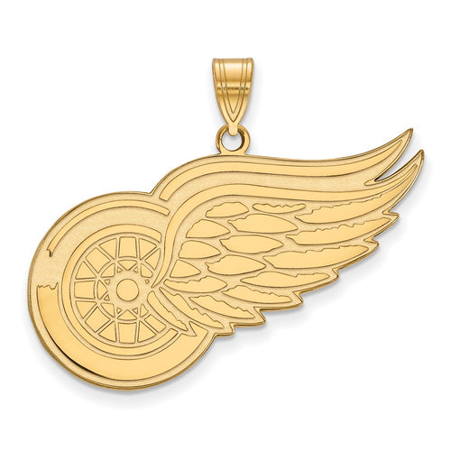10k Gold NHL LogoArt Detroit Red Wings Extra Large Pendant