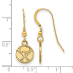 Sterling Silver Gold-plated NHL LogoArt Buffalo Sabres Extra Small Dangle Earrings