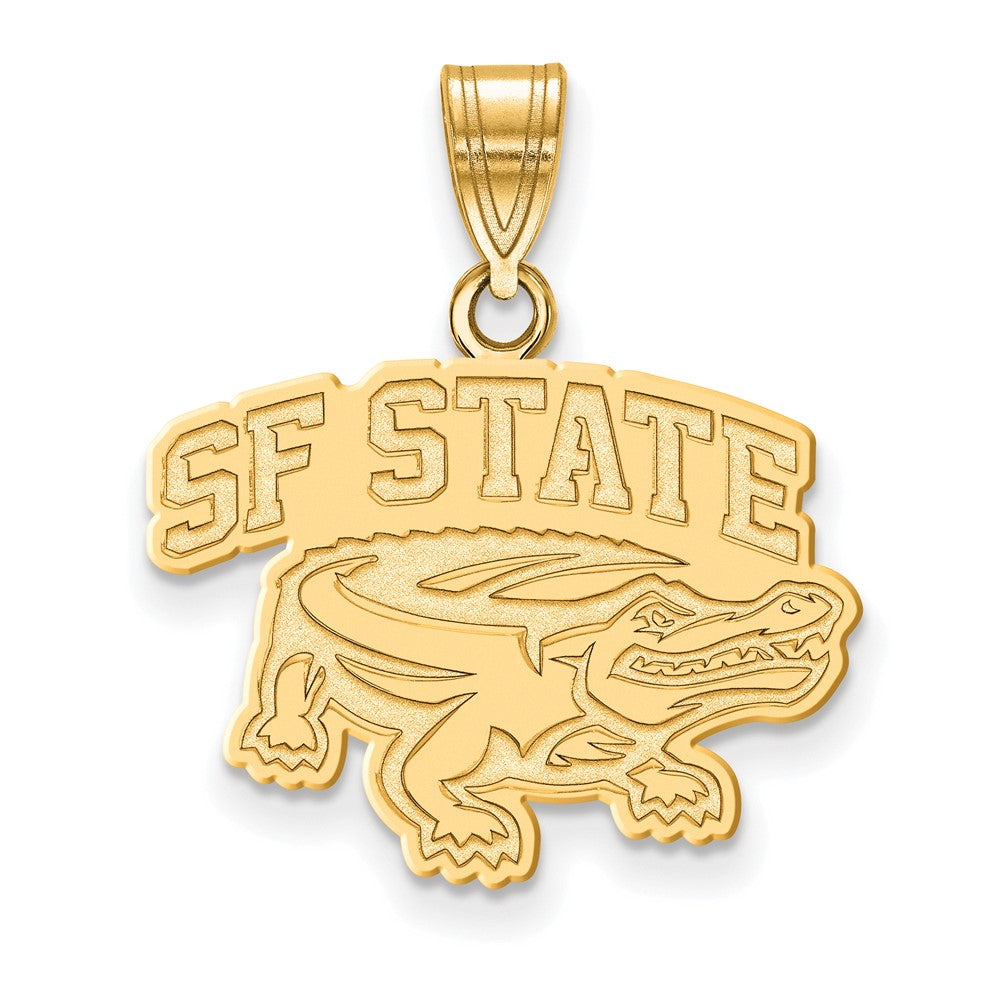 Sterling Silver Gold-plated LogoArt San Francisco State University Medium Pendant