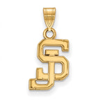 10k Gold LogoArt San Jose State University S-J Small Pendant