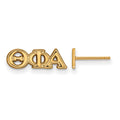 Sterling Silver Gold-plated LogoArt Theta Phi Alpha Sorority Greek Letters Extra Small Post Earrings