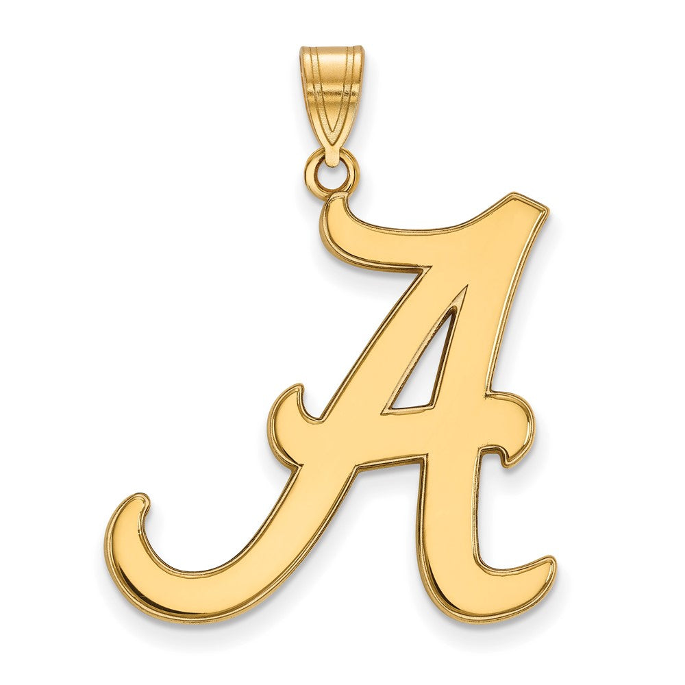 Sterling Silver Gold-plated LogoArt University of Alabama Letter A Extra Large Pendant