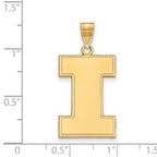 10k Gold LogoArt University of Illinois Letter I Extra Large Pendant