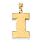 10k Gold LogoArt University of Illinois Letter I Extra Large Pendant