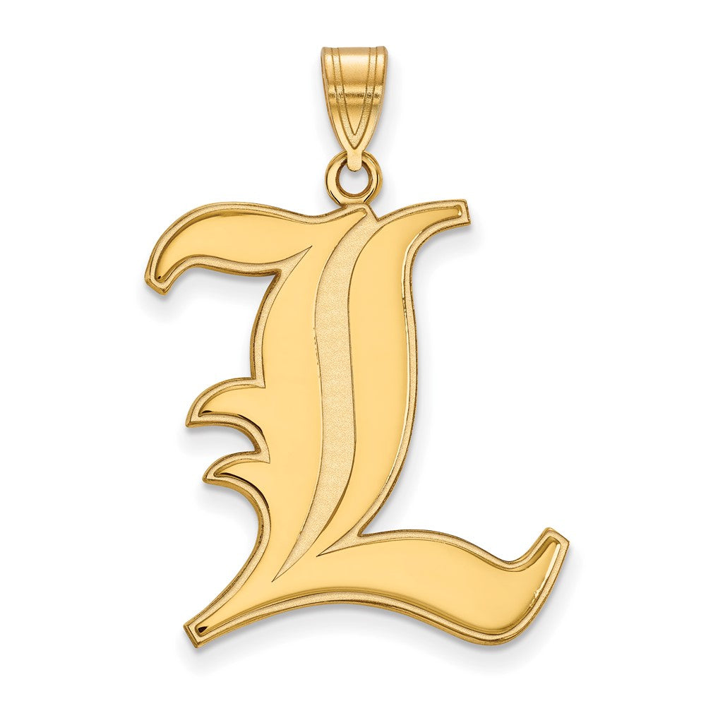 10k Gold LogoArt University of Louisville Letter L Extra Large Pendant