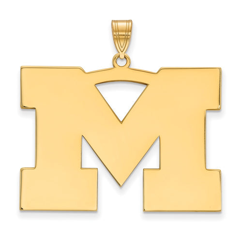 10k Gold LogoArt University of Michigan Letter M Extra Large Pendant