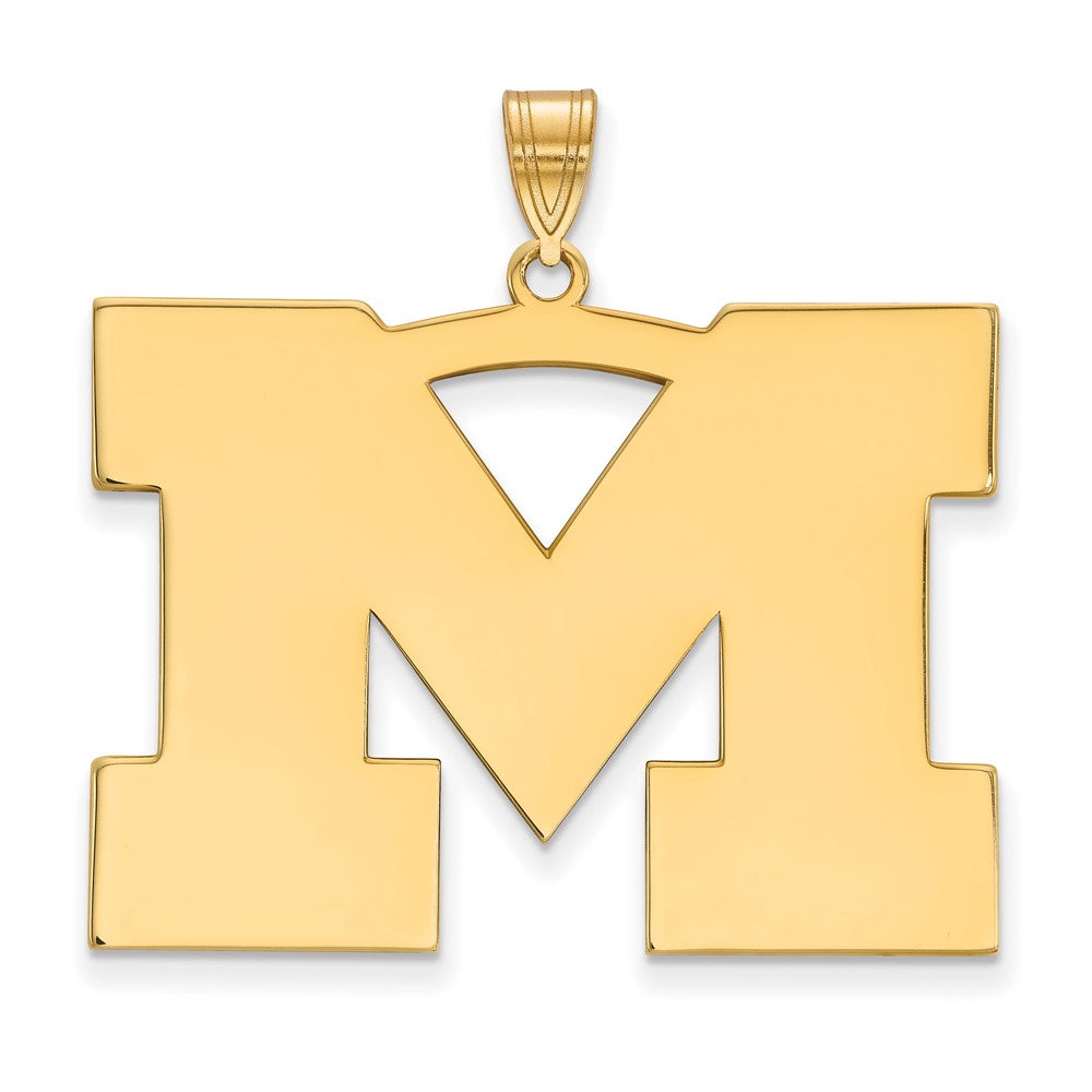14k Gold LogoArt University of Michigan Letter M Extra Large Pendant