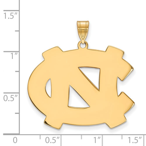 10k Gold LogoArt University of North Carolina N-C Extra Large Pendant