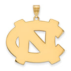 10k Gold LogoArt University of North Carolina N-C Extra Large Pendant