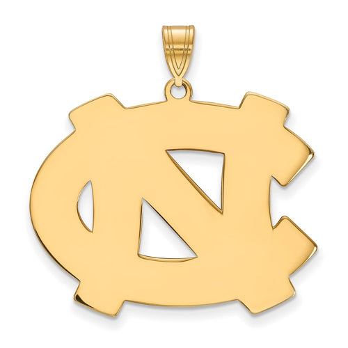 10k Gold LogoArt University of North Carolina N-C Extra Large Pendant