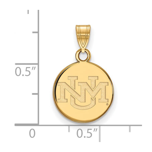 10k Gold LogoArt University of New Mexico Small Pendant