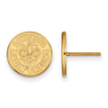 Sterling Silver Gold-plated LogoArt University of Louisiana at Lafayette Small Post Earrings