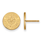 Sterling Silver Gold-plated LogoArt University of Louisiana at Lafayette Small Post Earrings