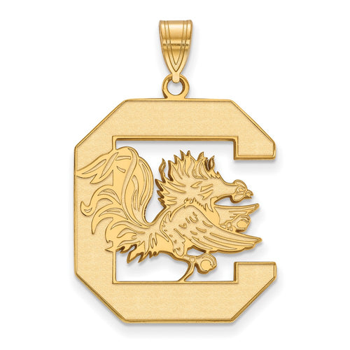 10k Gold LogoArt University of South Carolina Extra Large Pendant