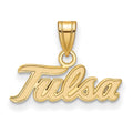 Sterling Silver Gold-plated LogoArt University of Tulsa T-U Small Pendant