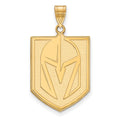 Sterling Silver Gold-plated NHL LogoArt NHL Vegas Golden Knights Extra Large Pendant