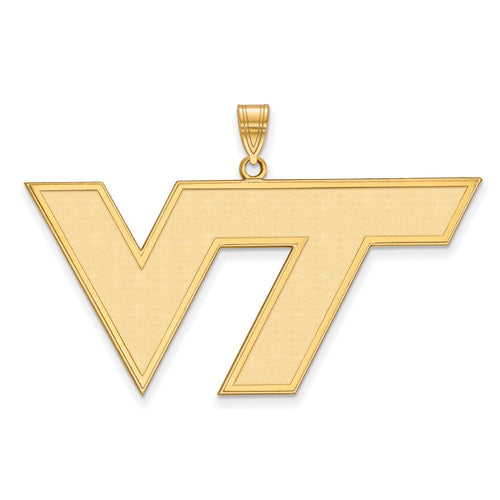 10k Gold LogoArt Virginia Tech V-T Extra Large Pendant