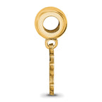 Sterling Silver Gold-plated LogoArt College of William and Mary Small Dangle Bead Charm