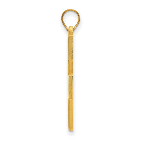 10k Gold LogoArt West Virginia University W-V Extra Large Pendant