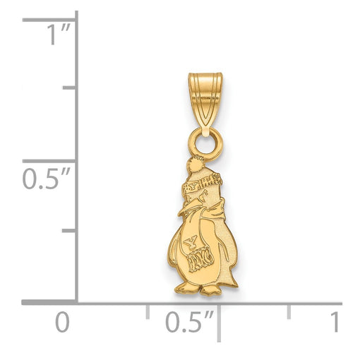 10k Gold LogoArt Youngstown State University Penguin Small Pendant