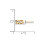 Sterling Silver Gold-plated LogoArt Zeta Tau Alpha Sorority Greek Letters Extra Small Post Earrings