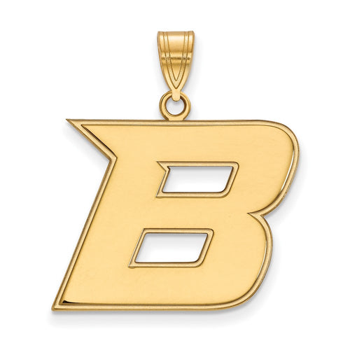 10k Gold LogoArt Boise State University Letter B Large Pendant