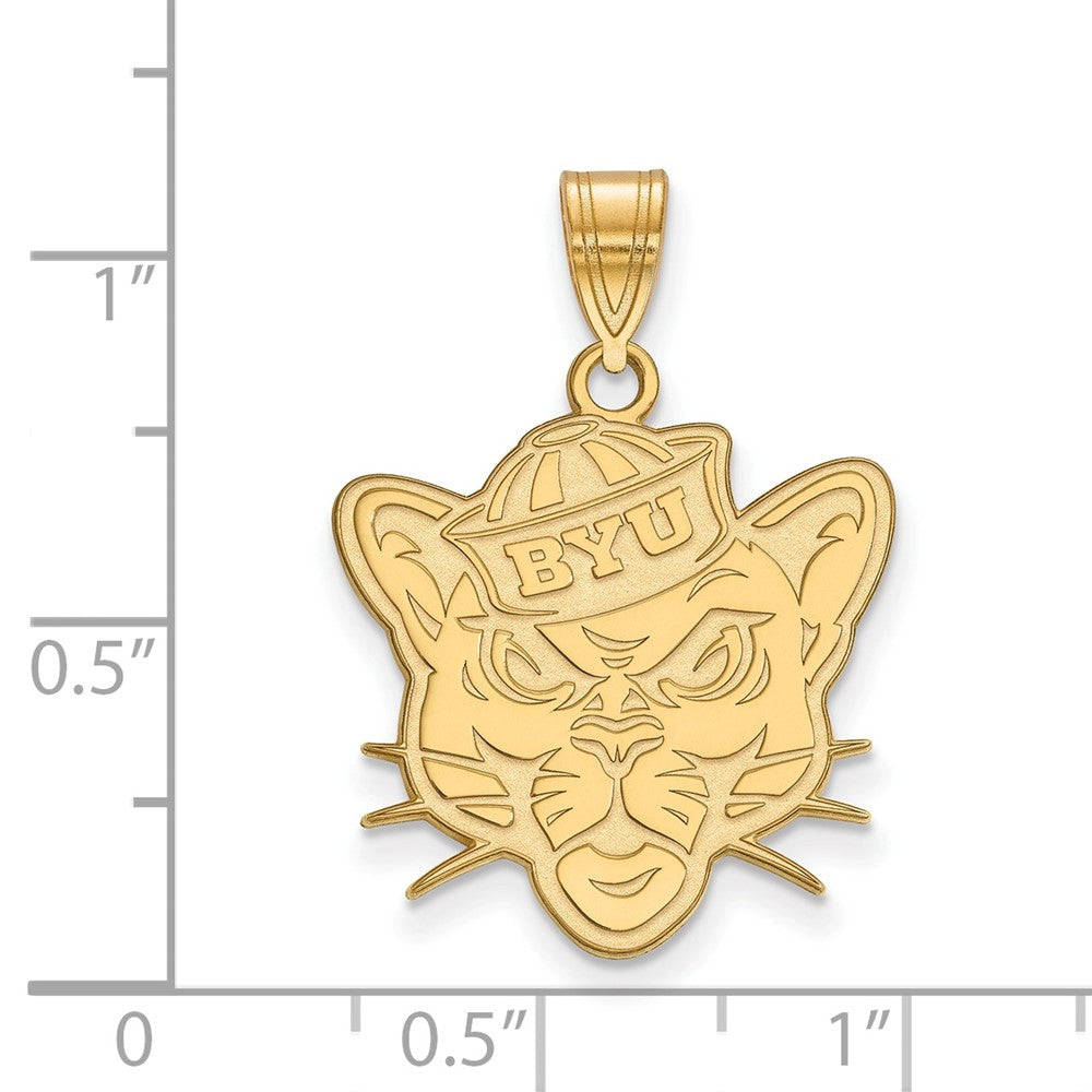 10k Gold LogoArt Brigham Young University Cougar Large Pendant