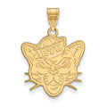 Sterling Silver Gold-plated LogoArt Brigham Young University Cougar Large Pendant