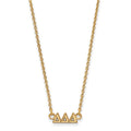 Sterling Silver Gold-plated LogoArt Delta Delta Delta Sorority Greek Letters Extra Small Pendant 18 inch Necklace