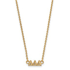 Sterling Silver Gold-plated LogoArt Delta Delta Delta Sorority Greek Letters Extra Small Pendant 18 inch Necklace