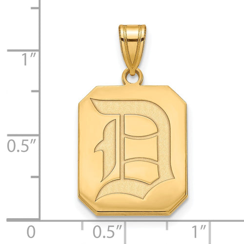 10k Gold LogoArt Duquesne University Letter D Large Pendant