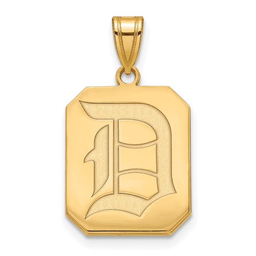 10k Gold LogoArt Duquesne University Letter D Large Pendant
