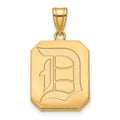 Sterling Silver Gold-plated LogoArt Duquesne University Letter D Large Pendant