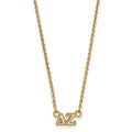 Sterling Silver Gold-plated LogoArt Delta Zeta Sorority Greek Letters Extra Small Pendant 18 inch Necklace