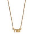 Sterling Silver Gold-plated LogoArt Gamma Phi Beta Sorority Greek Letters Extra Small Pendant 18 inch Necklace