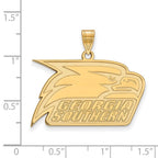 10k Gold LogoArt Georgia Southern University Eagle Large Pendant