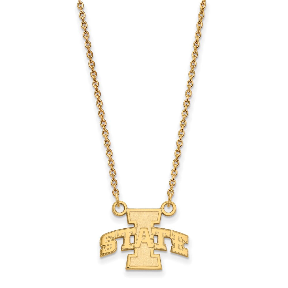 14k Gold LogoArt Iowa State University Small Pendant 18 inch Necklace