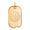 Sterling Silver Gold-plated NHL LogoArt New York Islanders Small Dog Tag Pendant