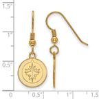 Sterling Silver Gold-plated NHL LogoArt Winnipeg Jets Small Dangle Earrings
