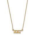 Sterling Silver Gold-plated LogoArt Kappa Kappa Gamma Sorority Greek Letters Extra Small Pendant 18 inch Necklace