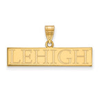 10k Gold LogoArt Lehigh University Large Bar Pendant