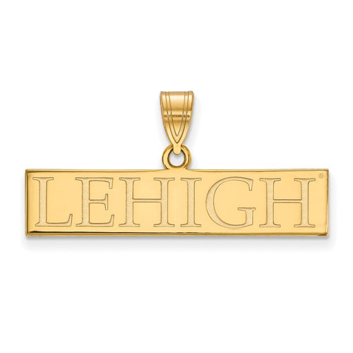 10k Gold LogoArt Lehigh University Large Bar Pendant